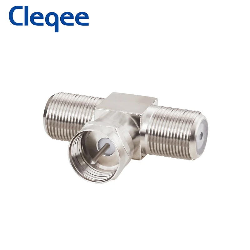 

Cleqee 1PC T Type F Male to Dual Female Connector RF Adapter Coax Coaxial for Antenna Cable