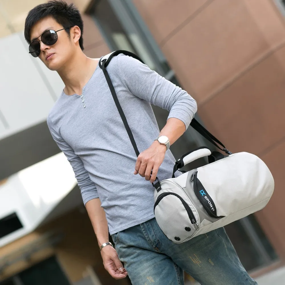 Outdoor Waterproof Men Gym Bags Dry And Wet Separation Large Capacity Cylinder Sports Bag Shoulder Yoga Travel Handbag | Спорт и