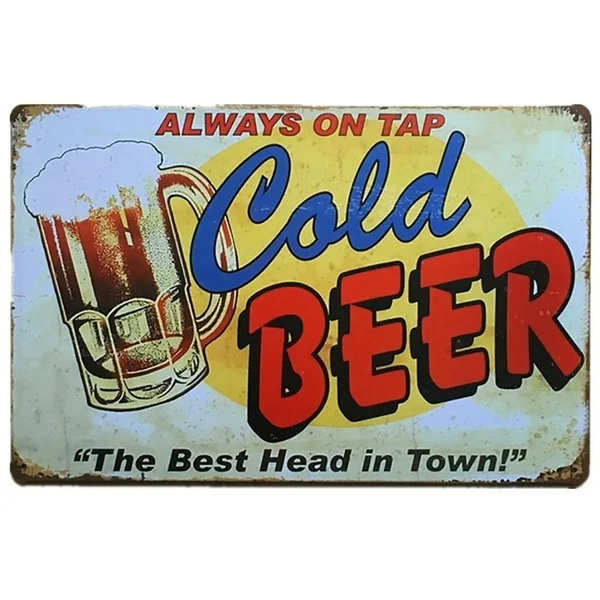 

Vintage Wall Poster Retro Metal Tin Sign Bar Pub Home Plaque Bar Decor Wall Sticker