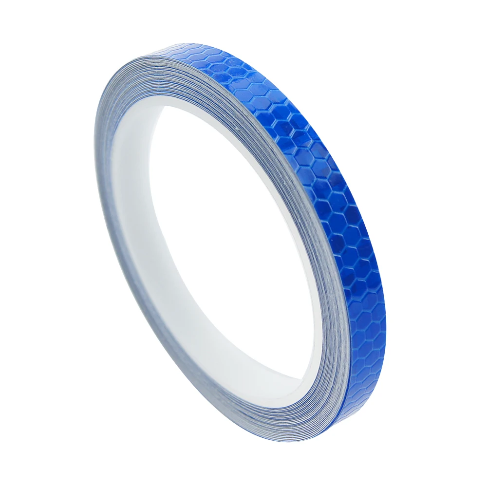 1cm*8m Reflective Stickers Motorcycle Bicycle Reflector Bike Cycling Security Wheel Rim Decal Tape Fluorescent Waterproof