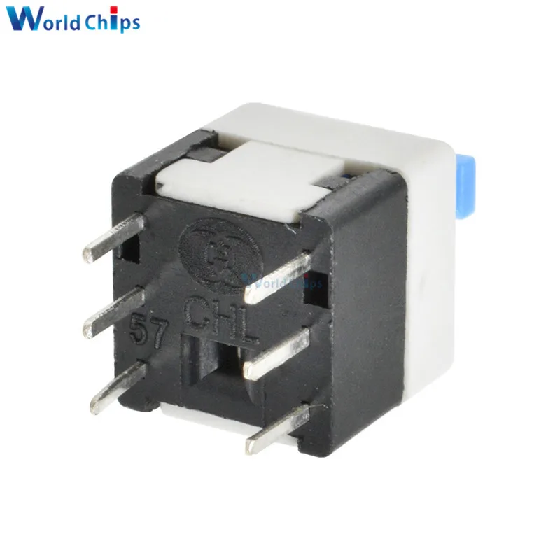 10 шт. Новый 8X8mm синий колпачок самоблокирующийся Тип переключатель с квадратной