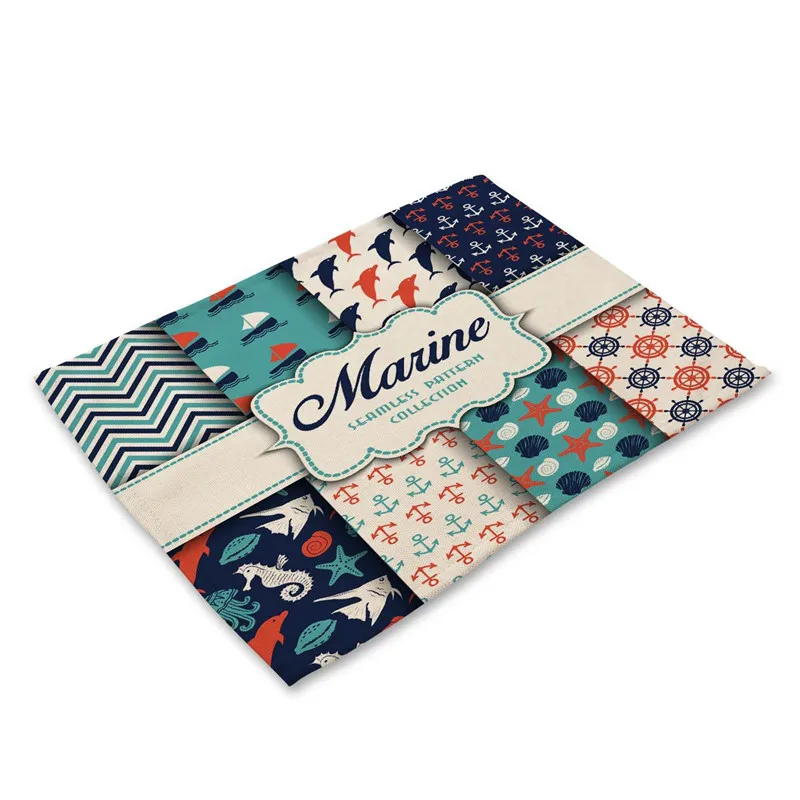 Подставка под посуду в скандинавском стиле с геометрическим якорем морской