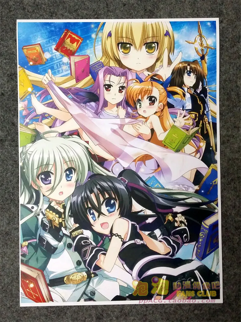 8 шт./компл. аниме Волшебная девушка Lyrical Nanoha постер Takamachi Harlaown настенные картины