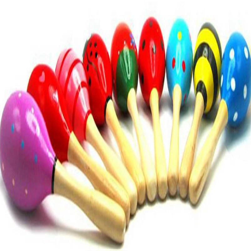 Погремушки детские развивающие деревянные 10 шт./лот 19 см 23 см|rattle toys|hand rattlehand bell |