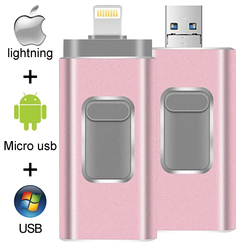 Металлический флэш-накопитель Usb OTG 32 Гб 64 Гб 128 ГБ 256 Гб внешний накопитель для iphone X 8 7 Plus 6 6s Plus 5S ipad Macbook 5,0