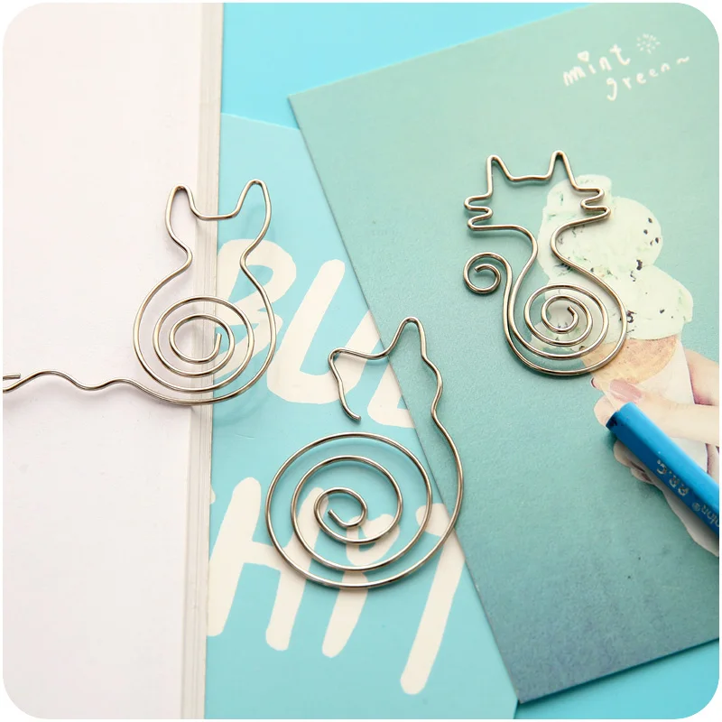 5 шт. металлическая Закладка для книги милые птицы и супер Кот Скрепка закладка