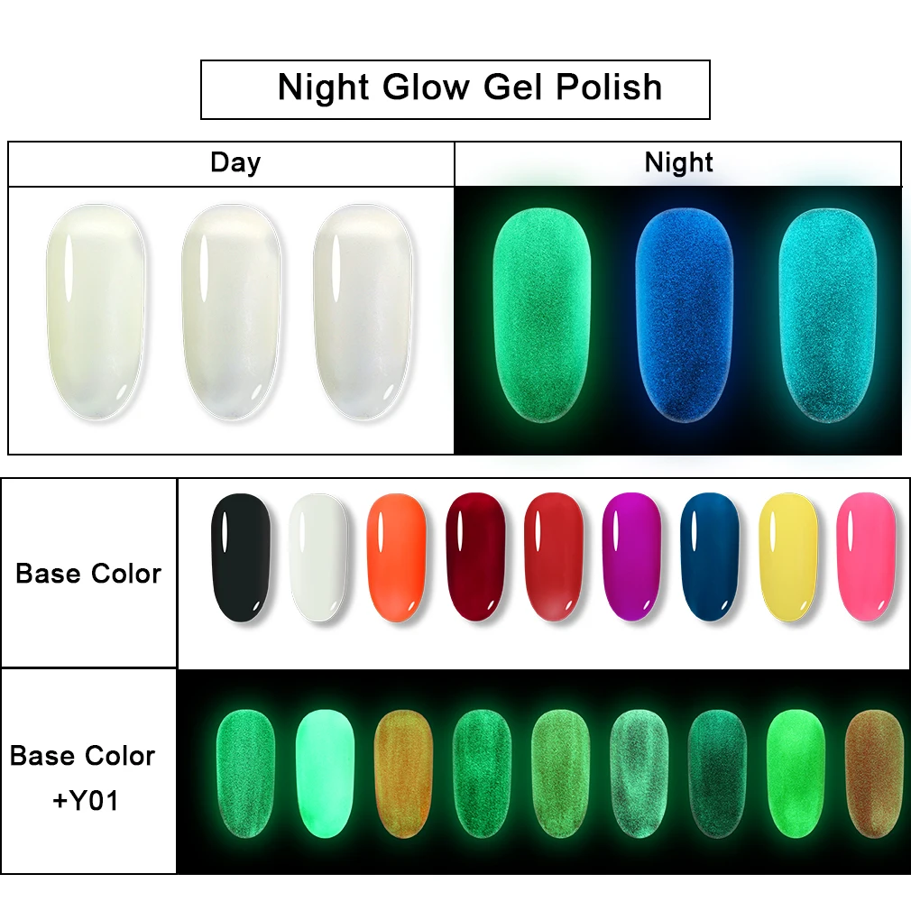 Elite99 10ml Changeable Night Glow UV Gel Polish Fit For Pure Series Base Varnish Soak Off Permanent Hybrid Nail Lacquer | Красота и