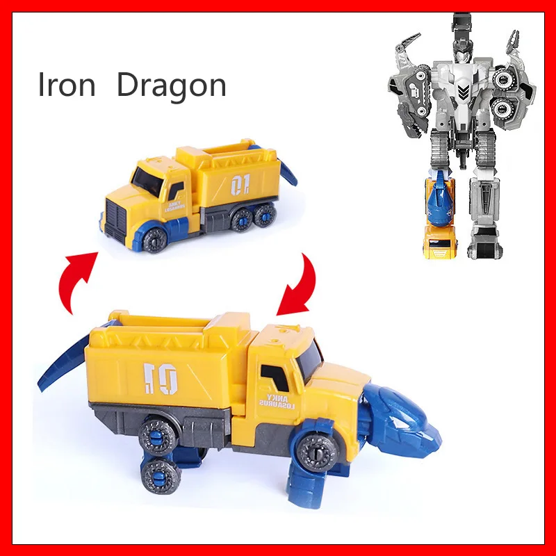 

37cm oversize Deformation Figure Magnetic Variable Mech Dinosaur Deformed Robot Engineer Vehicle Children Toy Assemble Gift