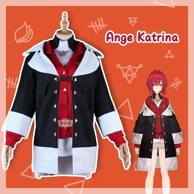 

COS-HoHo Anime Vtuber Rainbow Club Member Ange Katrina Game Suit Uniform Cosplay Costume Women Role Play Outfit Daily Clothing