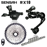sensah rx10 transmision 1x10 speed bike mtb m6000 shifter derailleurs 11 42t cassette chain a5 a7 bicycle groupset deore