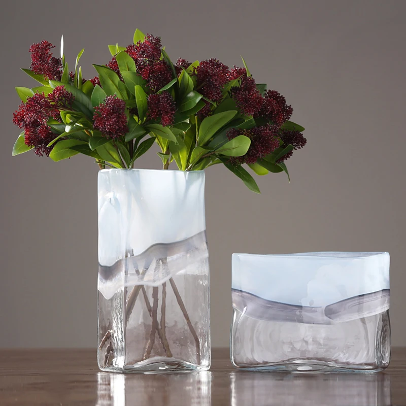 

Modern Simple translucent Hydroponic glass vase ornaments Living Room Flower Arrangement containers home wedding Soft decor