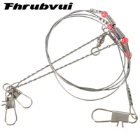 new 51020pcspack arms stainless steel fishing wire leader arms with rigs swivels snap 2 arm fishing tackle tool