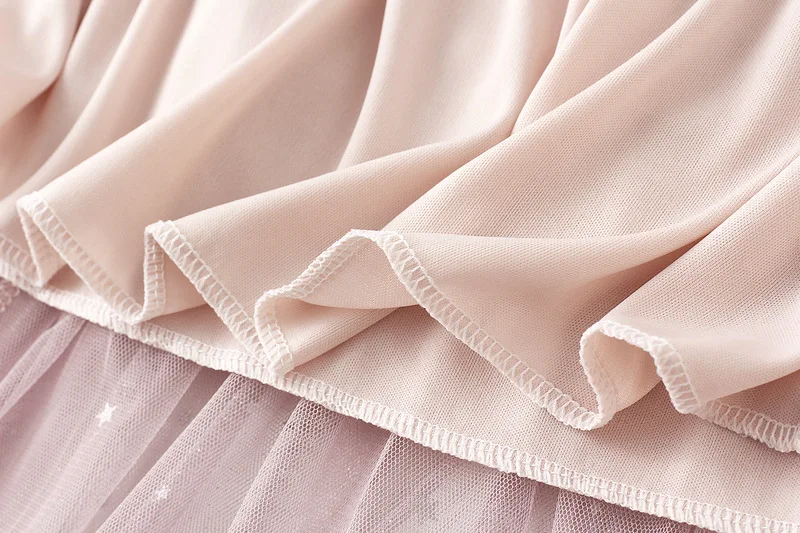 

Half-length Skirt New Gradient Color Fashion Mid-length Color Matching Star Sequins Elastic Waist Mesh Star Skirt Women