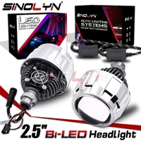 sinolyn 2 5 inch bi led projector lens angel eyes led lenses for headlight h4h790059006 car headlight lights car accessories