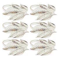 6pcs napkin ring holders buckle for dining table ornament