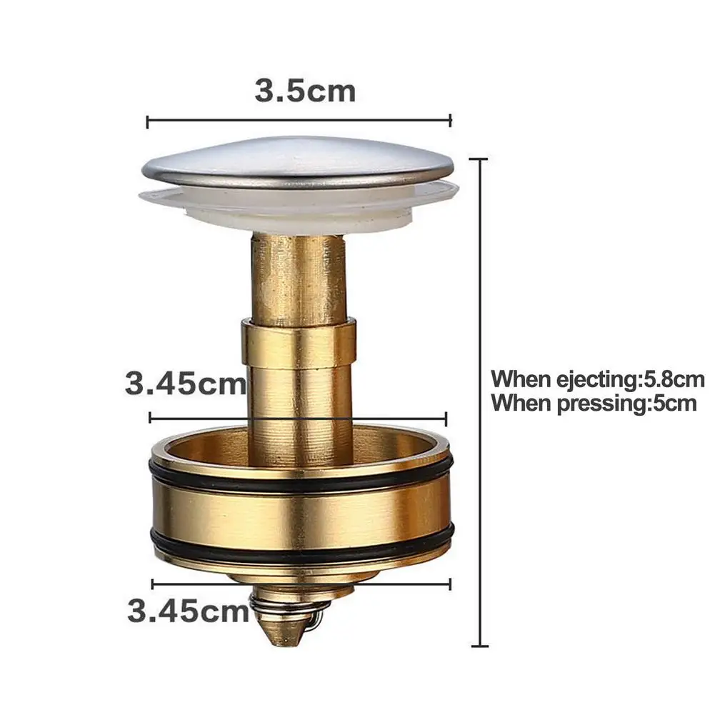 

Universal Wash Basin Bounce Drain Filter Sink Drain Vanity Stopper Drain Bathroom Accessories Bathtub Plug Trap Hair Catcher