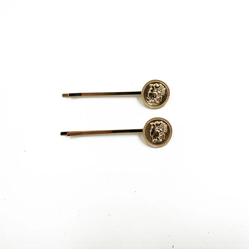 

New Baroque Hairpins Women Vintage Metal Beauty Head Hair Clips Fashion Goth Hair Jewelry Gold Hair pins Accessories 2020