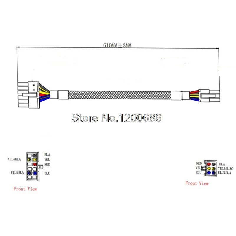 Custom 60CM 6PIN to 12P Cable 5557 Micro-Fit 4.2 Housing 2x6pin 39012120 2*6pin 12p 12 Circuits wire harness | Обустройство дома