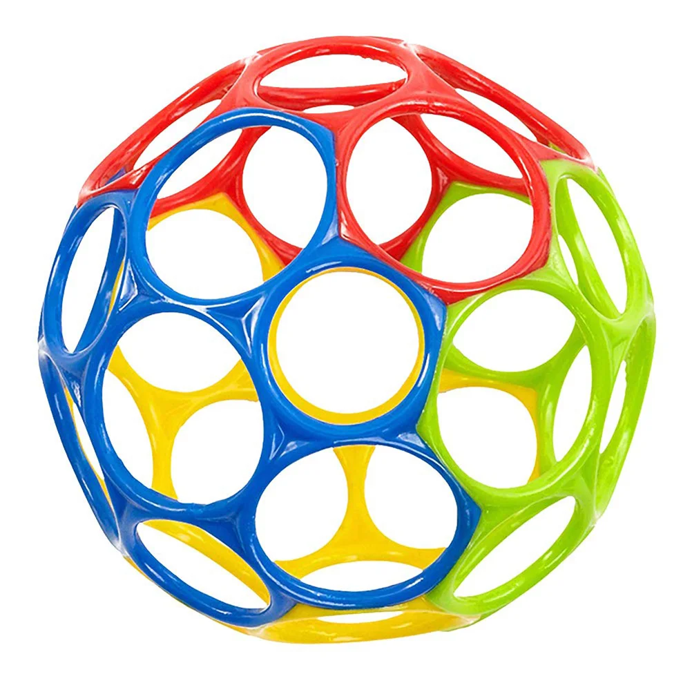 Разные цвета большой шар погремушка для развития интеллекта захвата колокольчик
