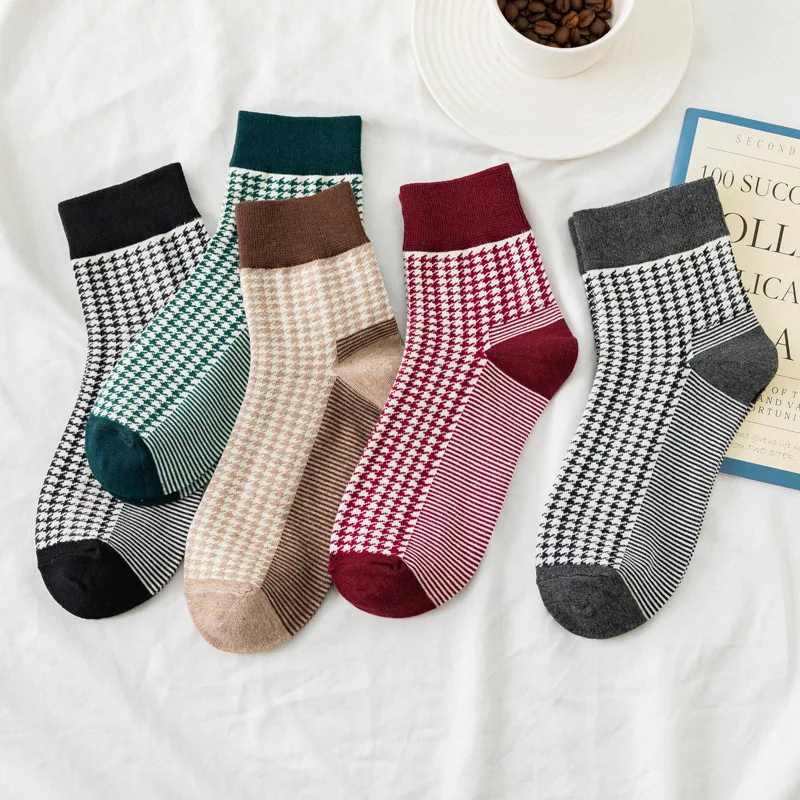 

Spring Summer Women's Cotton Socks Striped Color Socks For Women Cotton Casual Socks Fashion Individual Socks EU 35-43 Size