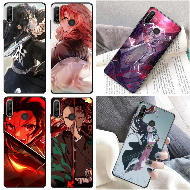 

Demon Slayer Kamado Nezuko Agatsuma Zenitsu Kamado Tanjirou Kimetsu No Yaiba Phone Case For Huawei P30 Pro Lite Cases Soft TPU