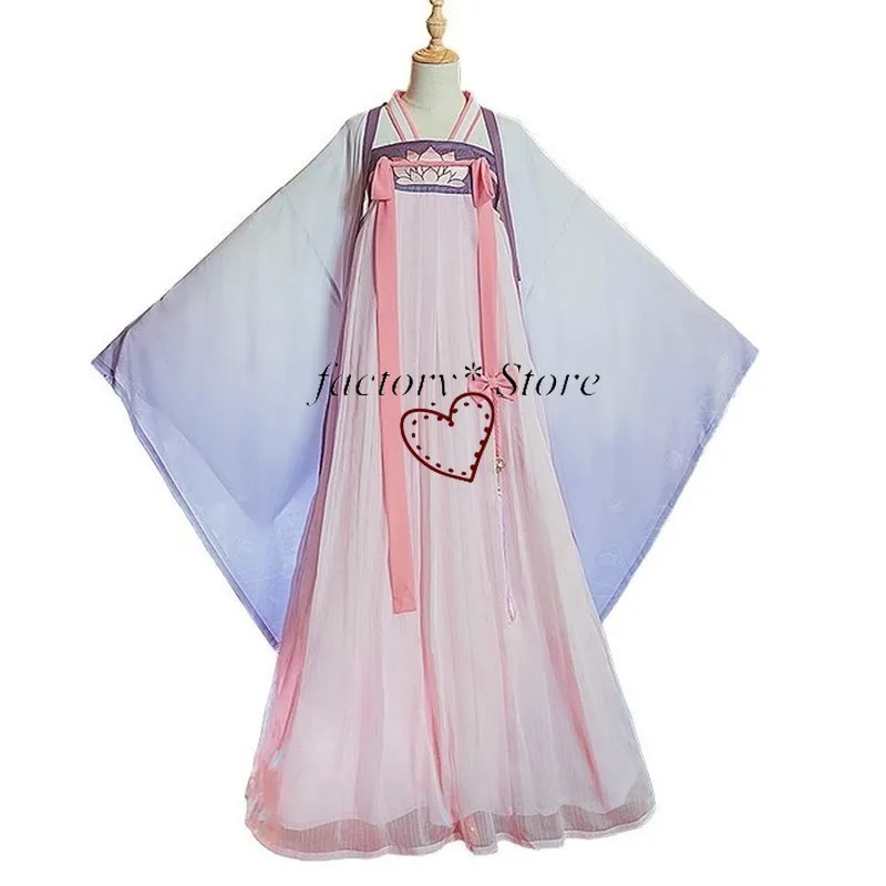 

Hanfu Женский маскарадный костюм искусственный шелк сценические костюмы