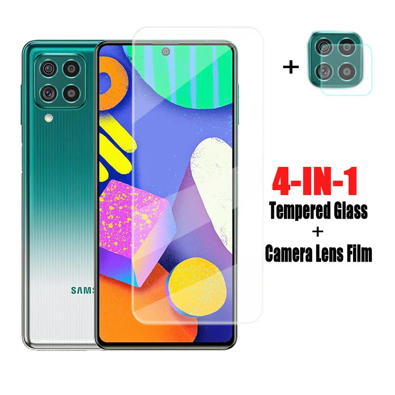 Vidrio de pegamento completo para Samsung M62, pel&iacute;cula protectora de pantalla para Samsung Galaxy M62, M42, F52, F12-0