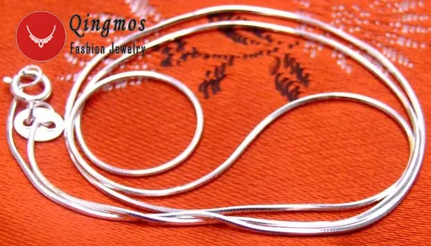 Цепочка Из серебра 0 8 мм в форме змеи 16 дюймов для изготовления ювелирных изделий