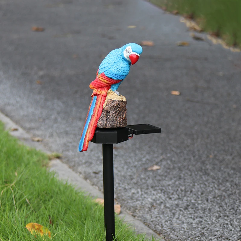 Солнечный светильник на открытом воздухе светодиодный попугай газонный