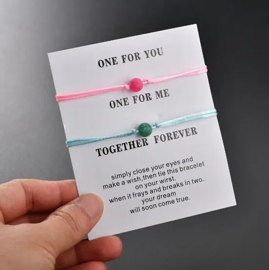 2 шт./компл. Лава каменный натуральный камень браслет из бисера красная струна