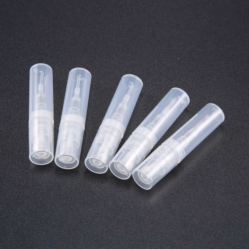 

200Pcs/Lot 2ML Transparent Plastic Spray Bottle Small Cosmetic Packing Atomizer Perfume Bottles Atomizing Spray Liquid Container