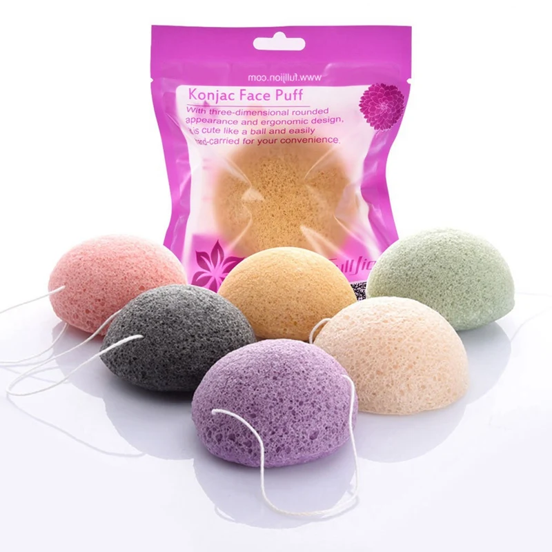 

Flutter Wash Natural Active Plant Konjac Cleansing Cotton Bamboo Charcoal Cleaning Flapping Amorphophallus Konjac Wet Sponge