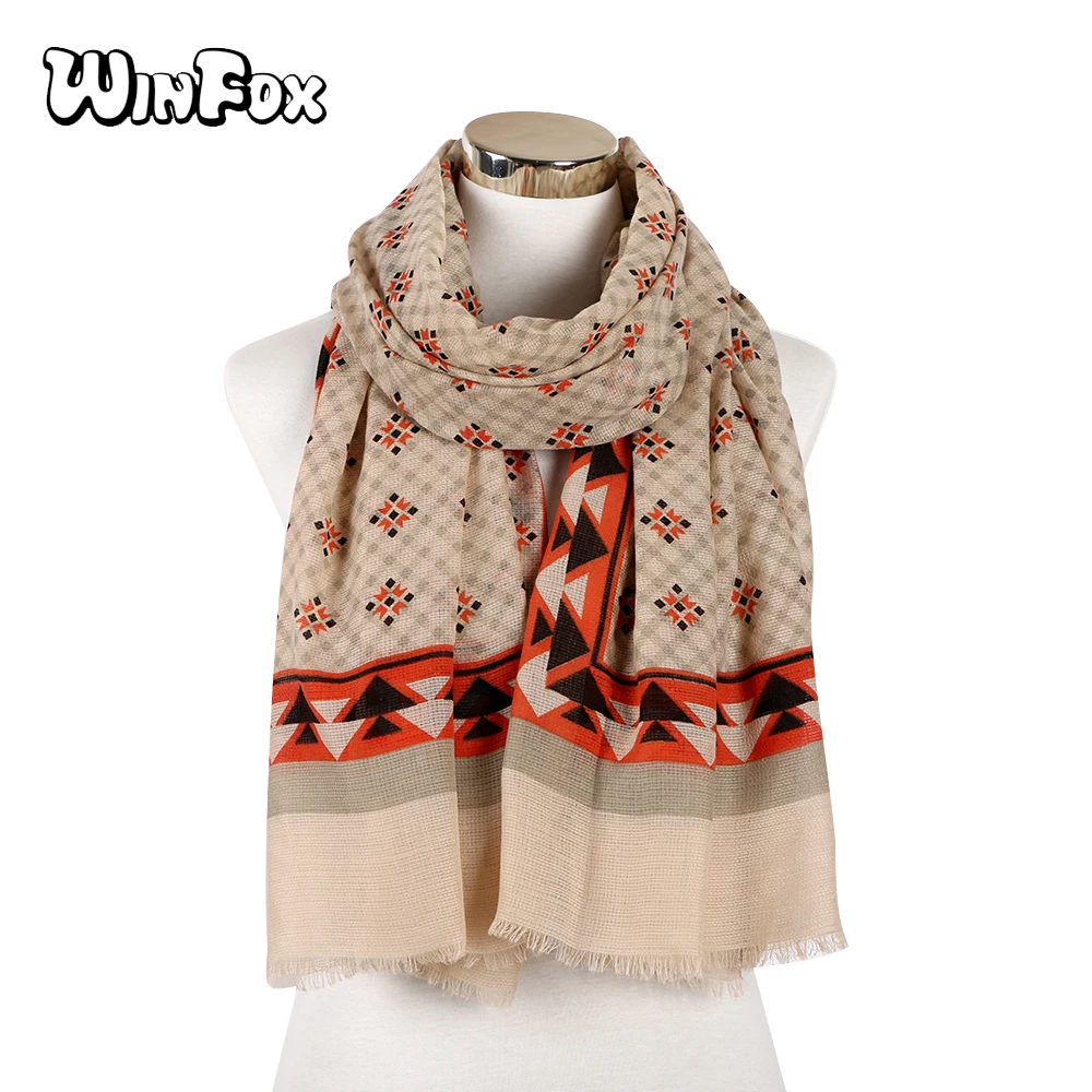 Winfox Новинка 2019 женские шарфы длинные мягкие Бохо обертывание зимние модные