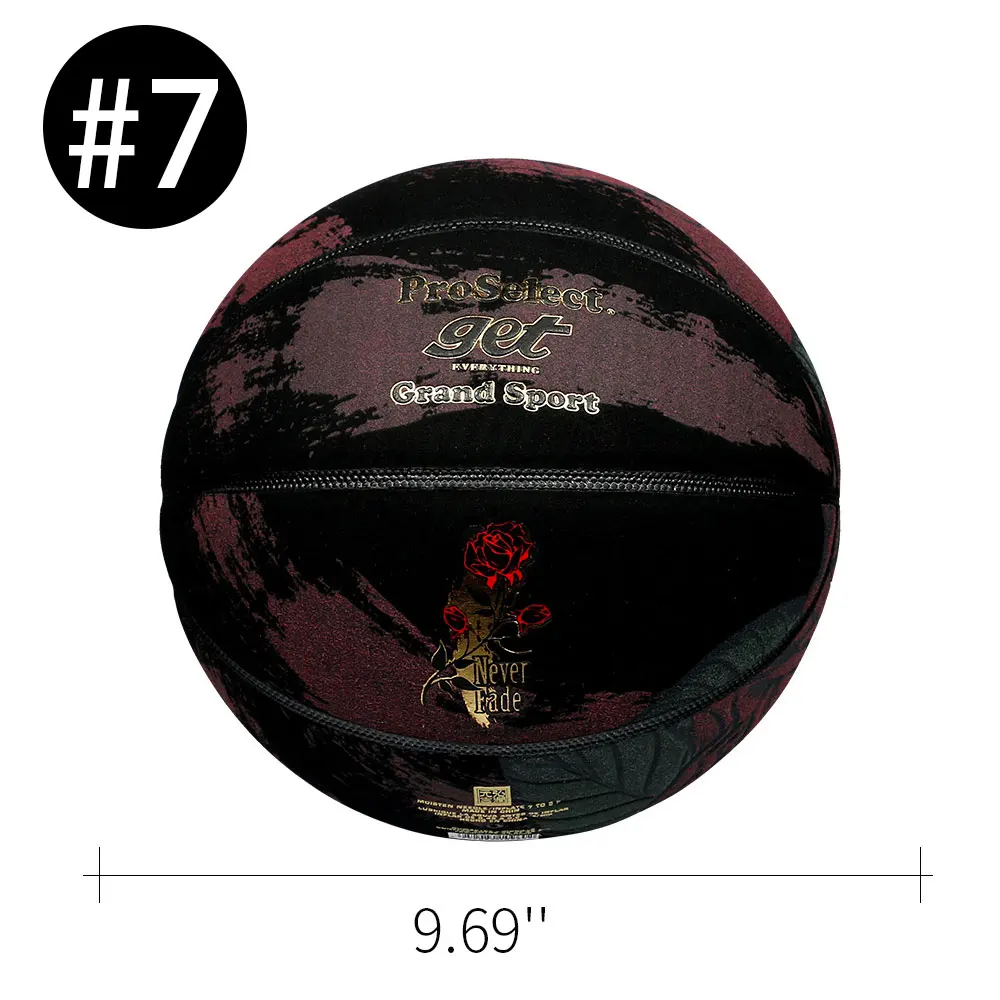 Баскетбольный мяч Официальный Размеры 7 для бойфренда подарки Роза узор из