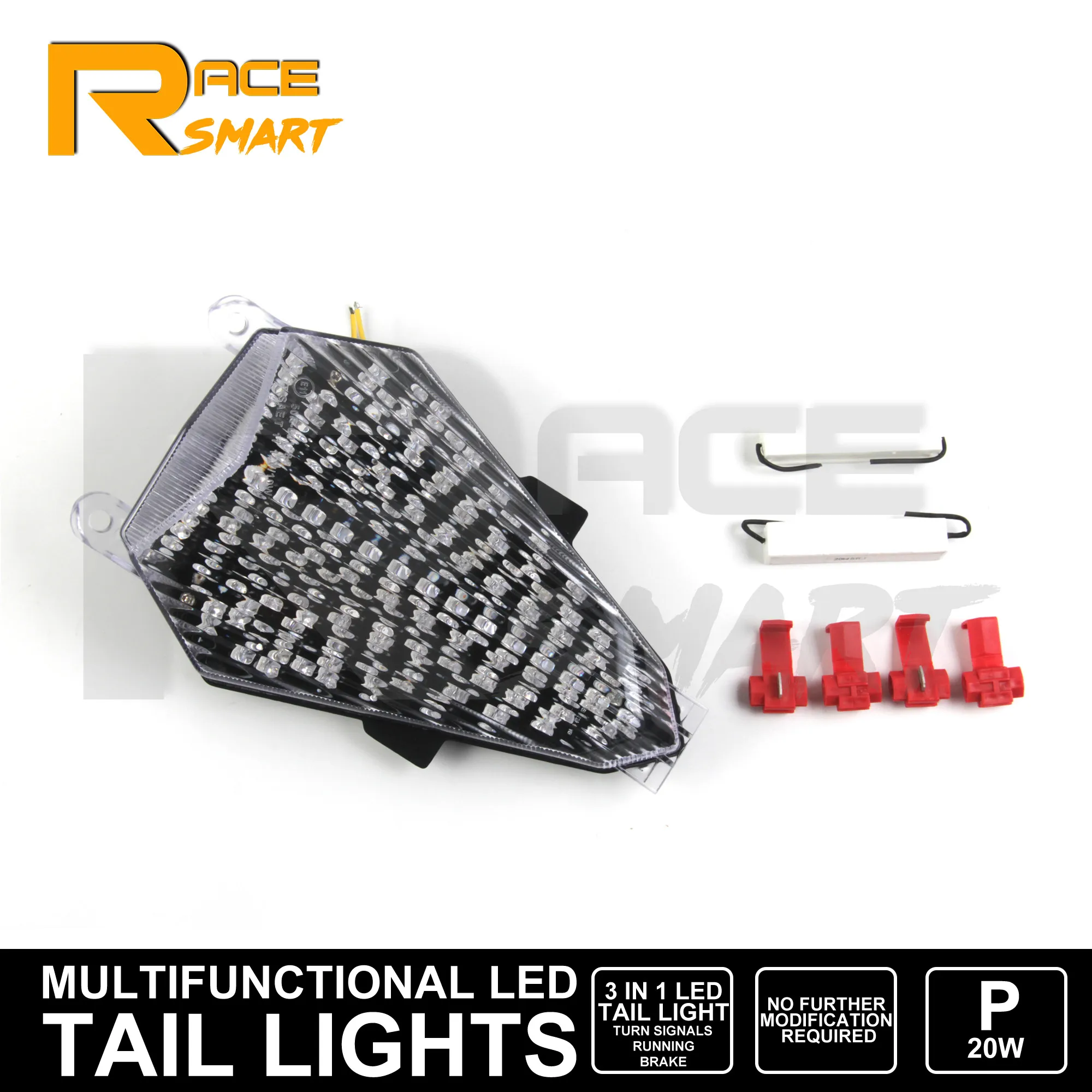 

1 Set Motorcycle LED Turn Signals Brake Tail Light Taillight For YAMAHA YZFR6 YZF R6 YZF-R6 2006 2007 06 07 YZFR-6 Clear Smoke