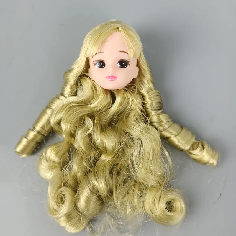 Детская игрушка подарок 1/6 BJD кукла Золотая волнистая кукла с длинными волосами голова и подвижная 12 шарнирная кукла тело для кукла licca 1:6 аксессуары для кукол