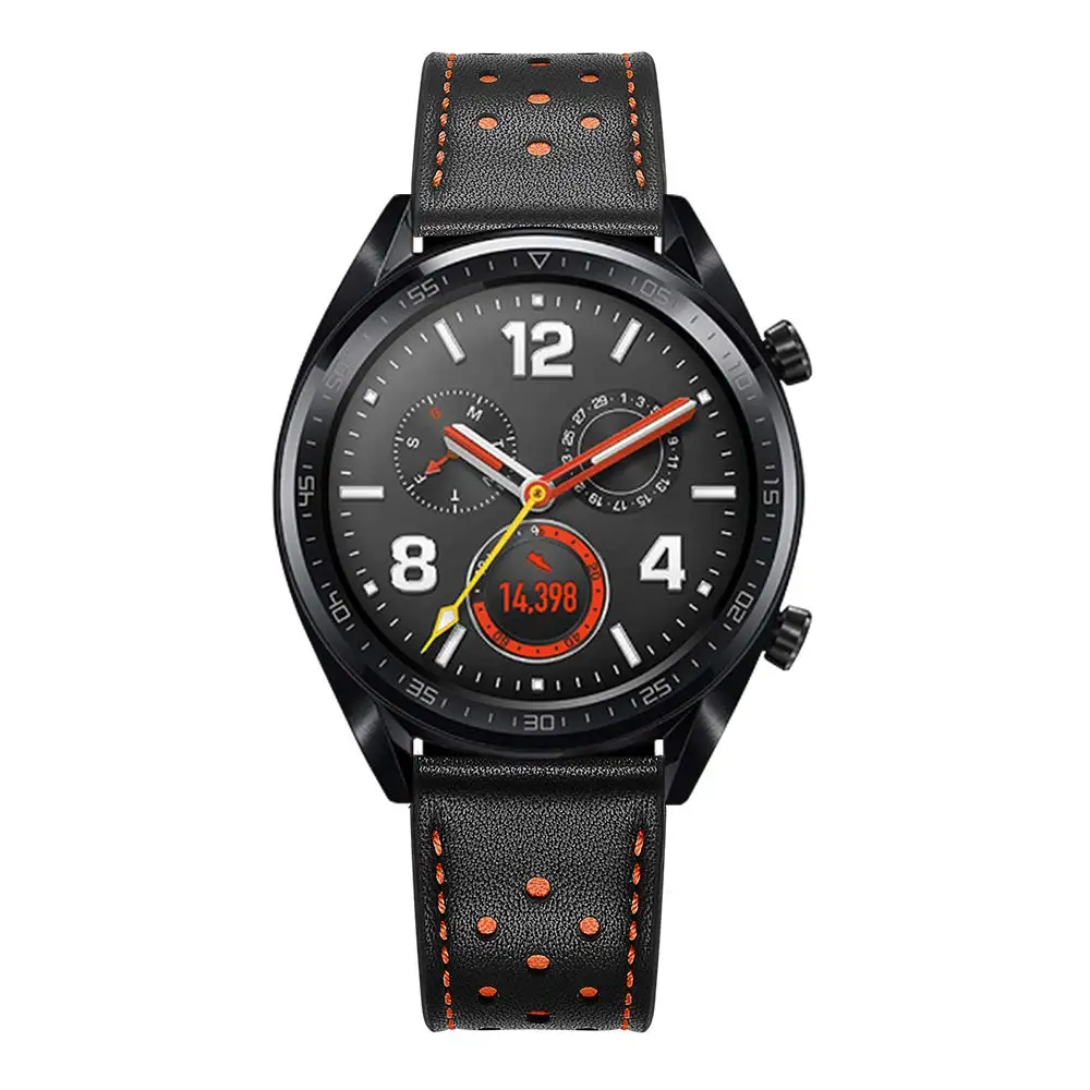 Ремешок кожаный для Huawei Watch GT/Huawei 2 Classic/ Honor Magic сменный спортивный браслет
