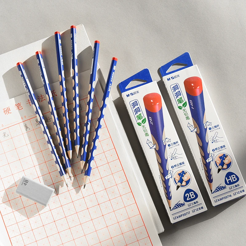 12 шт НВ 2B нетоксичные карандаши Детские коррекционные практики каллиграфия