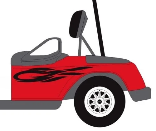 Наклейка с рисунком пламени и боковой полосы для 1 набора 3M наклейка графическая