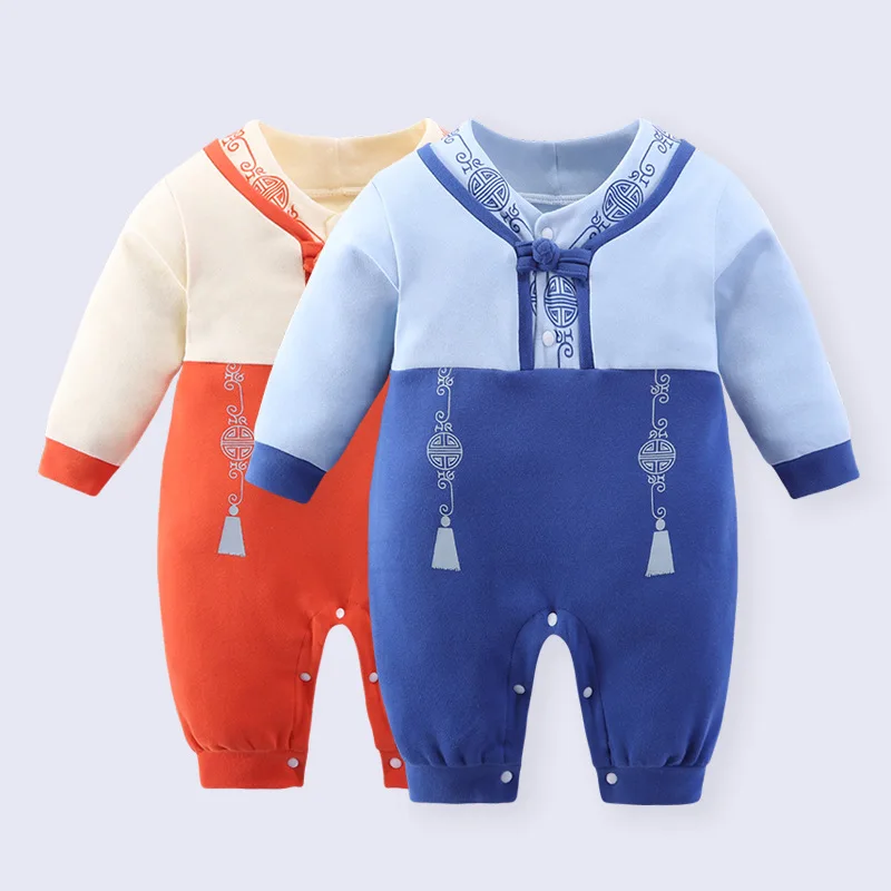 Осень 2020 комбинезоны для новорожденных девочек с длинным рукавом и принтом