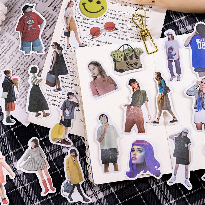 45 шт. Стикеры для журналов в железной коробке форме дневника на заказ наклейки