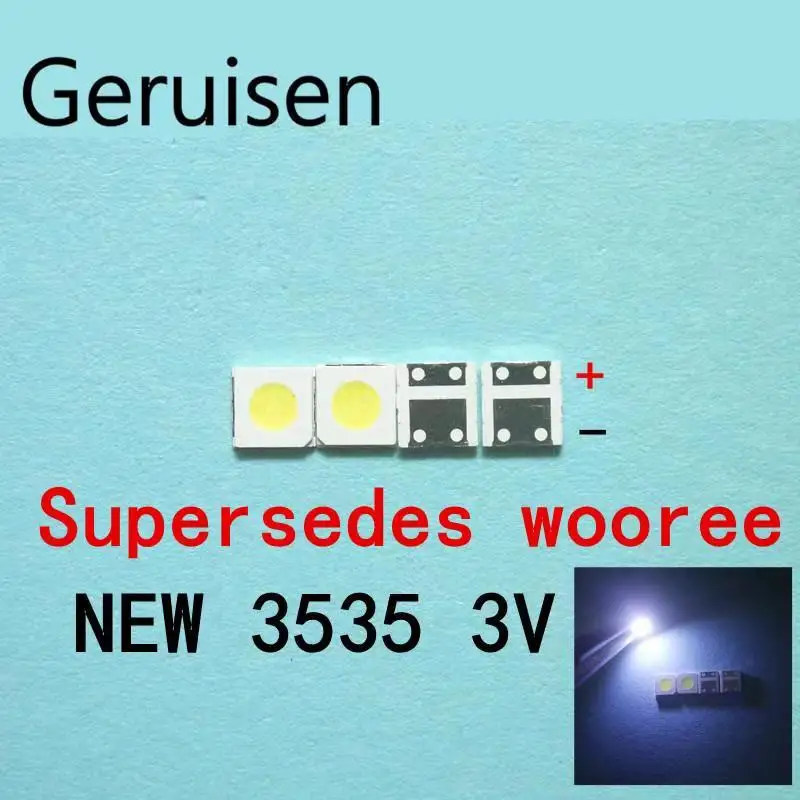 50 шт. для WOOREE ЖКД со светодиодной подсветкой ТВ Бусина 3 в 1 Вт 3535 Светодиодная
