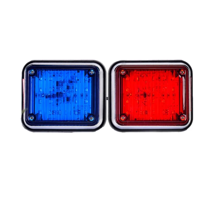 

2x 12v 24v led red blue Led strobe lights blue ambulance flash car warn light pumper fire engines lamps policecar strobe light