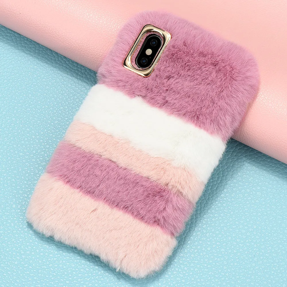 Laopnut чехол для IPhone 11 Pro Max Xr Xs X 8 Plus 7 6S 6 5 5S SE роскошный Теплый меховой Пушистый