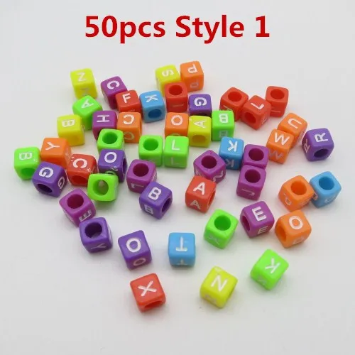 50pcs Style 1 30 шт-100 шт цветные пластиковые вязанные крючком Детские косички для волос косички дреды бусины манжеты кольца для наращивания ювелирные изделия - Цвет: 50pcs Style 1