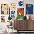 Matisse абстрактная анимация Арт холст картины Nordic декоративная живопись постер Гостиная Спальня декоративное настенное зеркало Home искусства