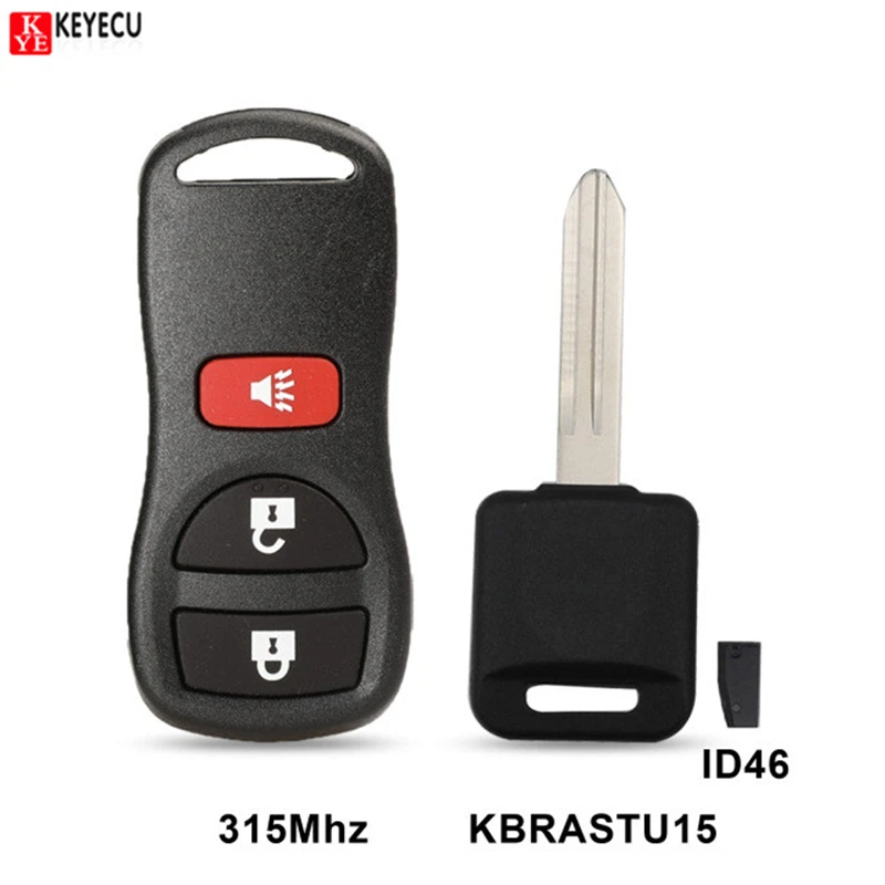 Keyecu 315Mhz 3/4 Buttons Car Keyless Entry Remote Key For Infiniti/Nissan Frontier Murano Armada Pathfinder Versa Altima Maxima - купить по