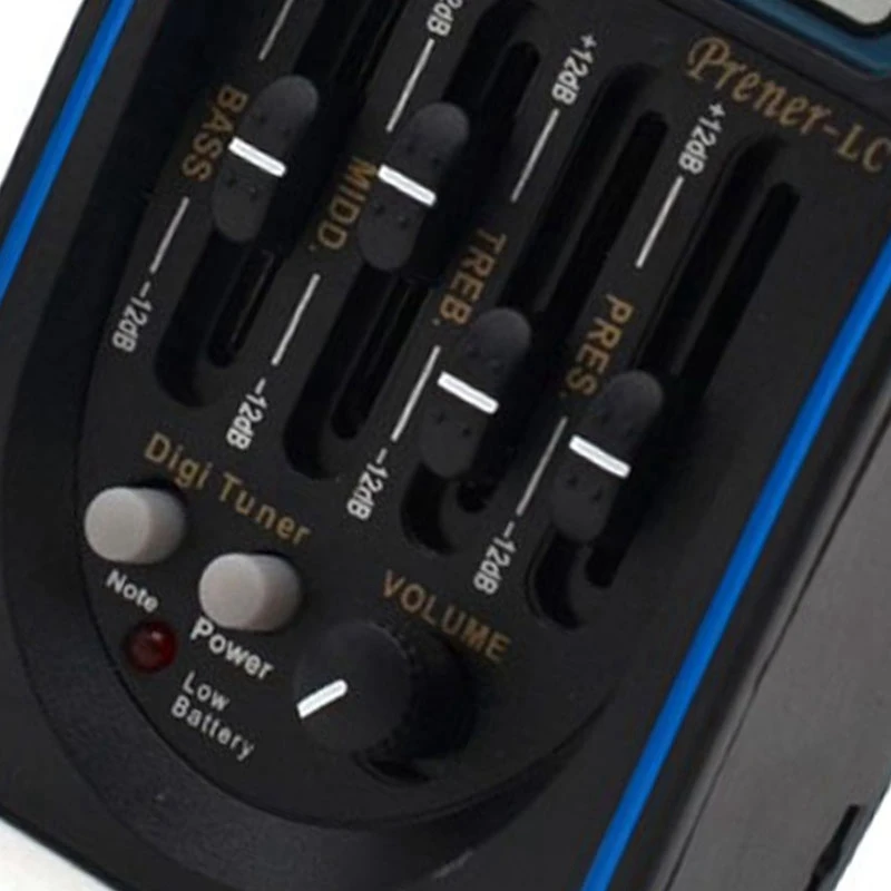 

Prener-LC Acoustic Guitar EQ Preamp LC-4 with Digital Proceeding Tuner 4 Band EQ Equalizer with Tuner Guitar Pickup
