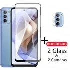 Закаленное стекло 4 в 1 2.5D для Motorola Moto G31, стекло для Moto G31, Защитная пленка для экрана камеры Moto G31, G41, G51, G71