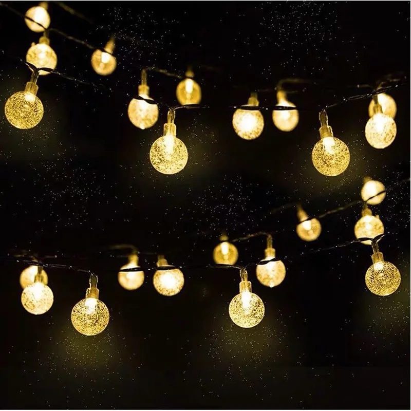

New year Solar Lamp LED Outdoor 5m 7m 17m LED String Lights Fairy Holiday Christmas Party Garlands Solar Garden Waterproof 1set